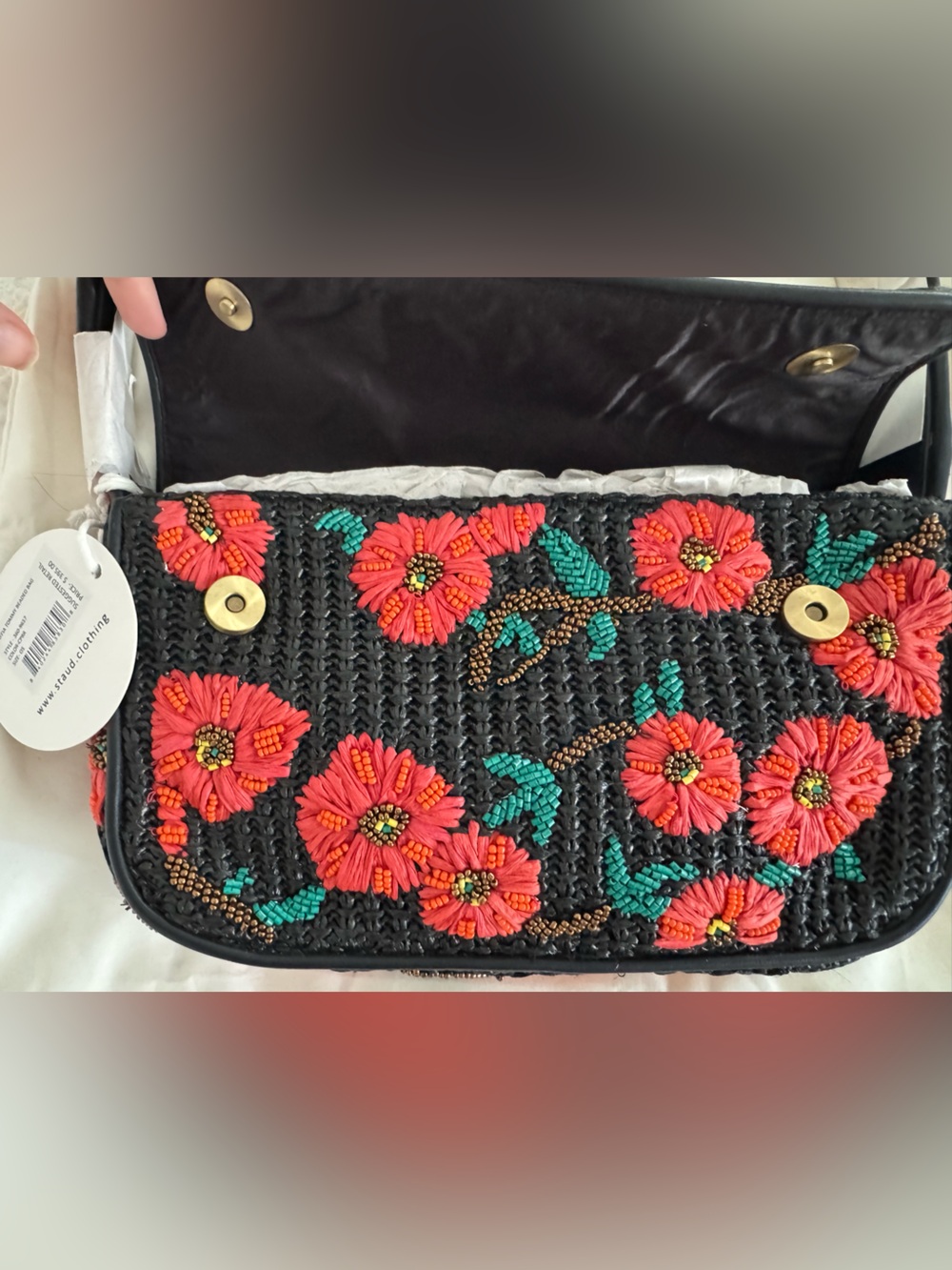 NWT STAUD Tommy Bag Poppy - Picture 4 of 4